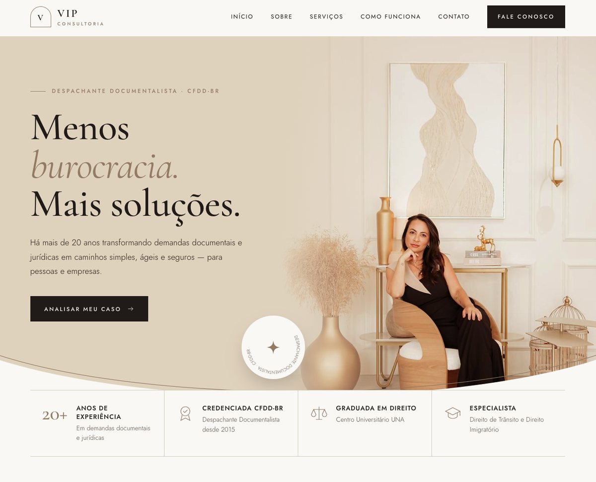 Projeto Dev Duo: site da VIP Consultoria